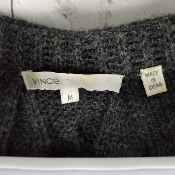 VINCE | alpaca/wool button short sleeve sweater - Picture 7 of 10